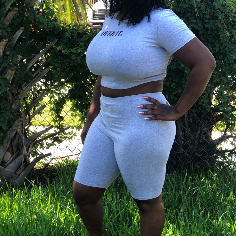 Over it back out shirt tights set